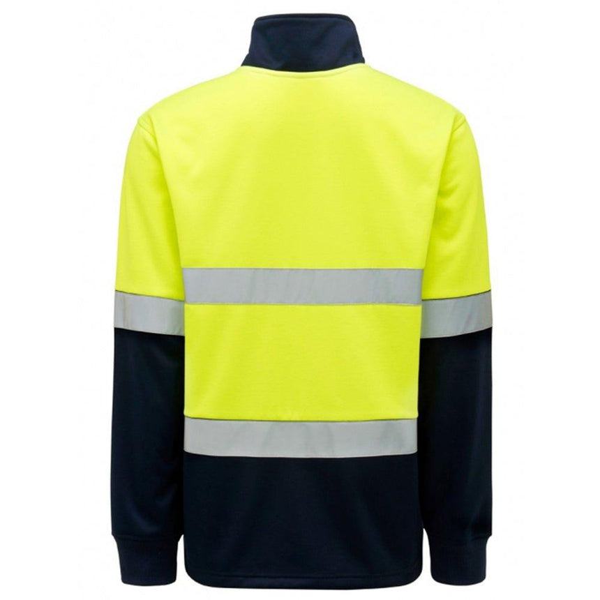 Hi Vis 2Tone 1/4 Jumper With Tape Sweaters Hard Yakka