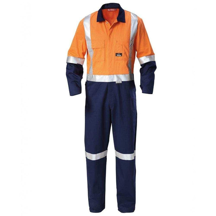 Hi Vis 2Tone Taped Drill Coverall Overalls Hard Yakka