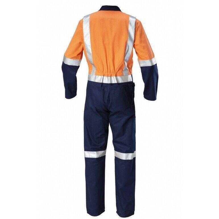 Hi Vis 2Tone Taped Drill Coverall Overalls Hard Yakka