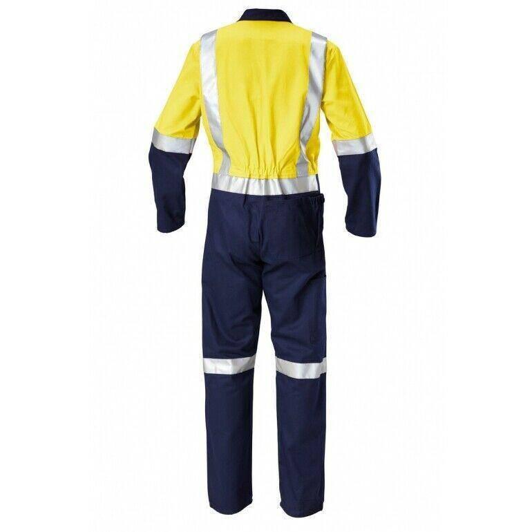 Hi Vis 2Tone Taped Drill Coverall Overalls Hard Yakka