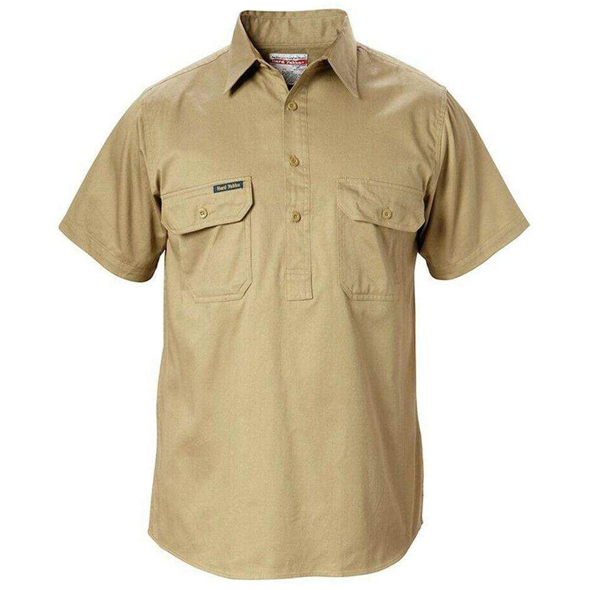 Short Sleeve Closed Front Shirt Shirts Hard Yakka