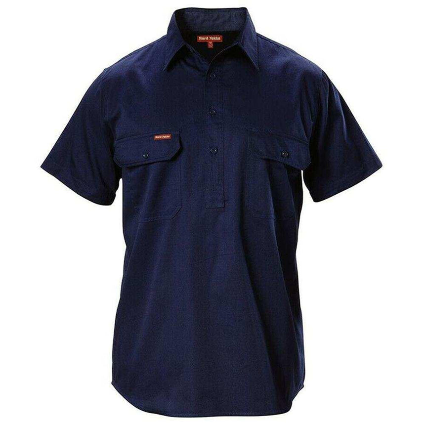 Short Sleeve Closed Front Shirt Shirts Hard Yakka