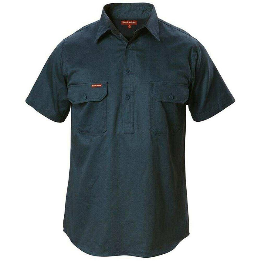 Short Sleeve Closed Front Shirt Shirts Hard Yakka