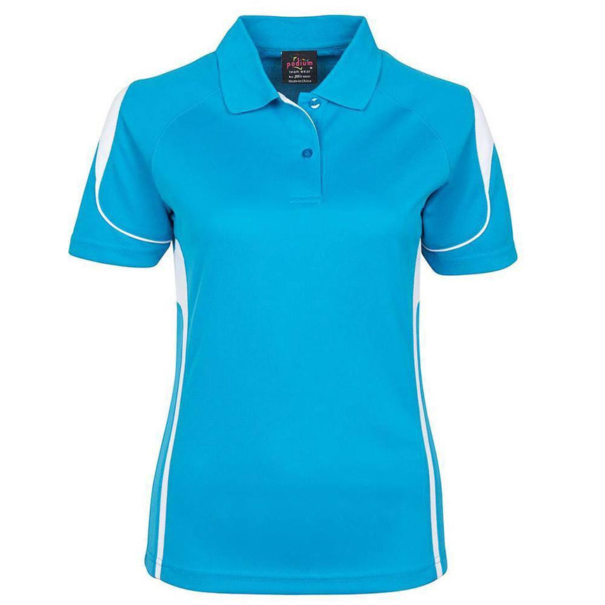 Ladies Bell Polo Polos JB's Wear Aqua/White 8