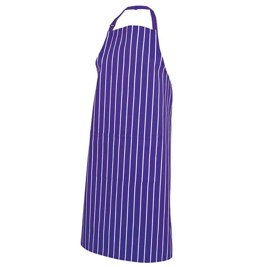 Bib Striped Apron With Pocket Aprons JB's Wear