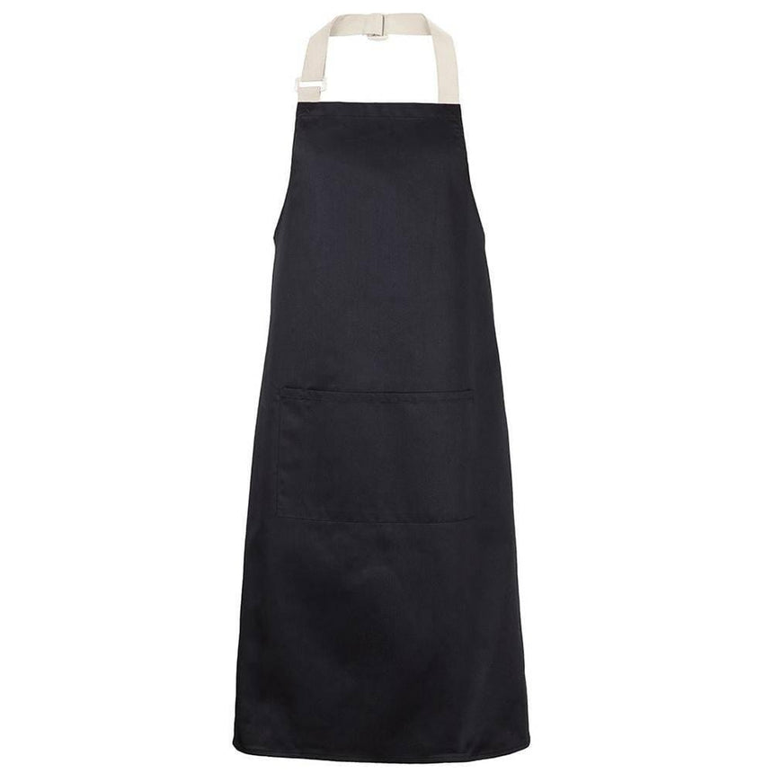 Apron With Colour Straps Aprons JB's Wear Black/Cream 86X93