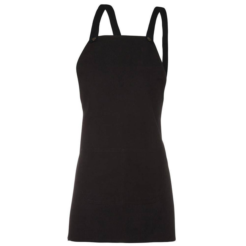 Cross Back 65x71 Bib Canvas Apron (Without Strap) Aprons JB's Wear Black