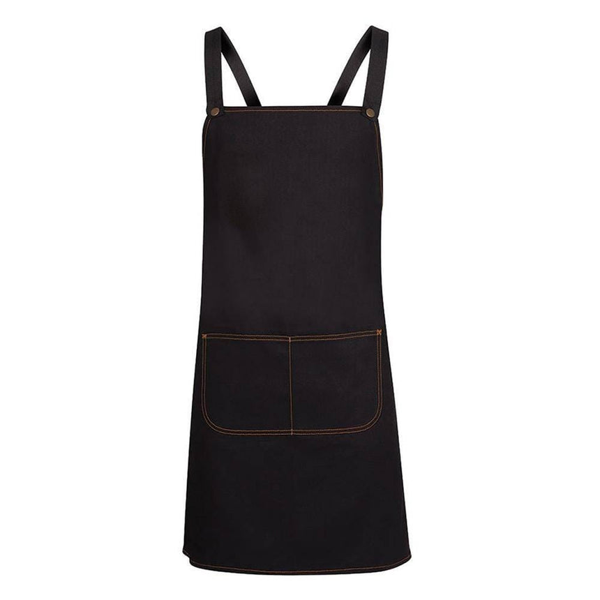 Cross Back Denim Apron (Without Straps) Aprons JB's Wear Black