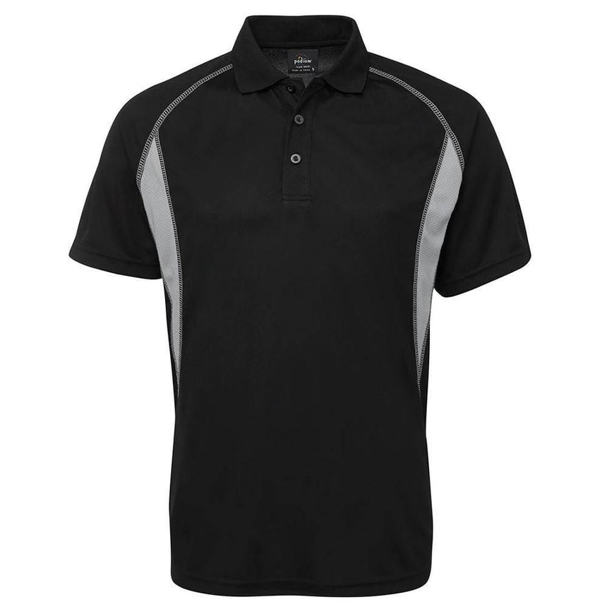 Insert Polyester Polo Polos JB's Wear Black/Grey S