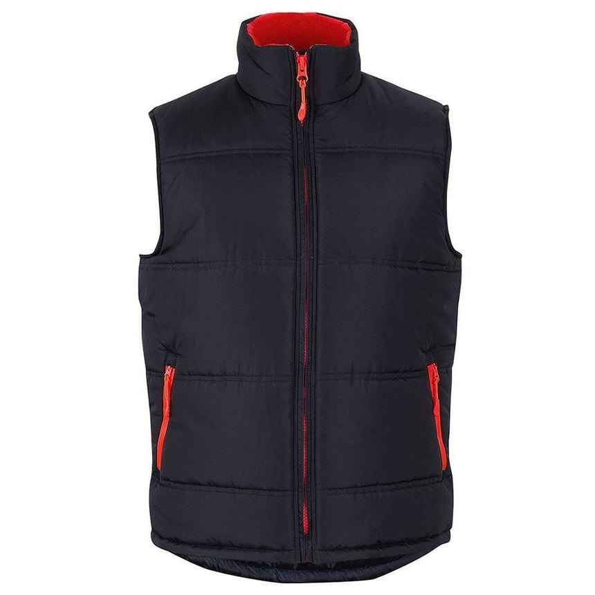 Puffer Contrast Vest Vests JB's Wear Black/Red 2XS