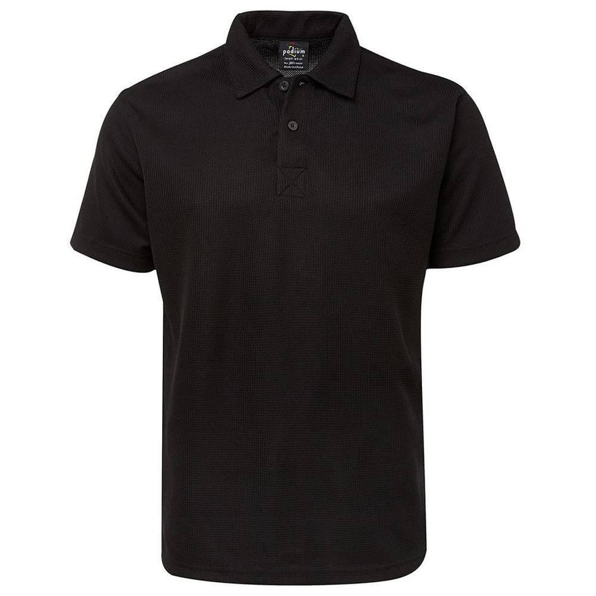 Waffle Sport Polo Polos JB's Wear Black S
