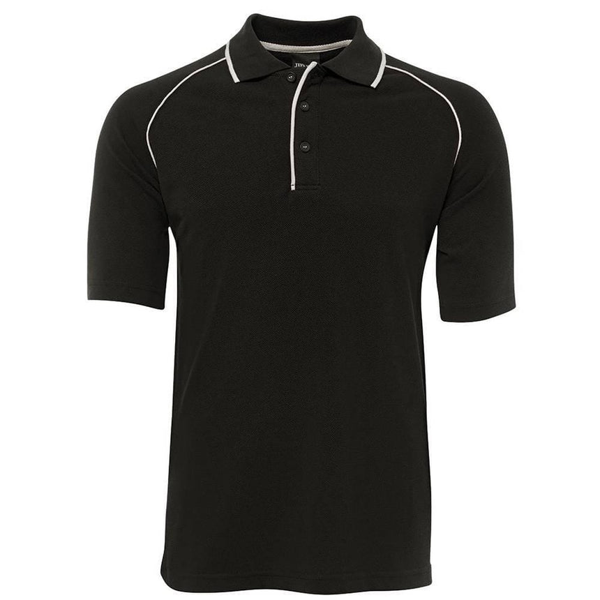 Raglan Polo Polos JB's Wear Black/White S