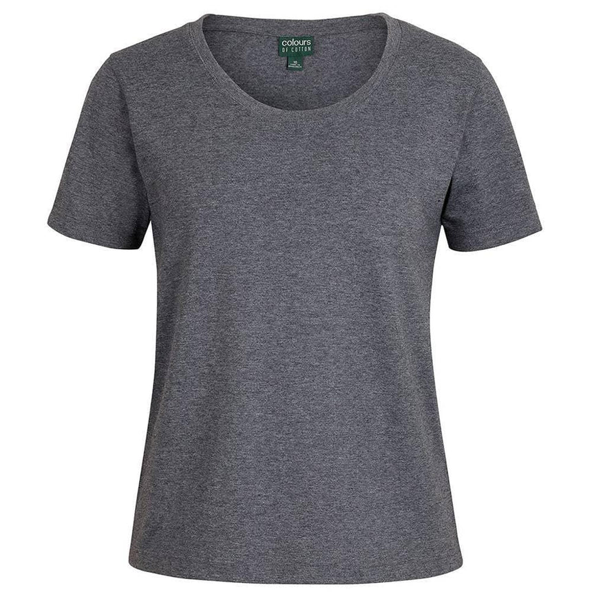 C of C Ladies Comfort Crew Neck Tee T Shirts JB's Wear Charcoal Marle 8