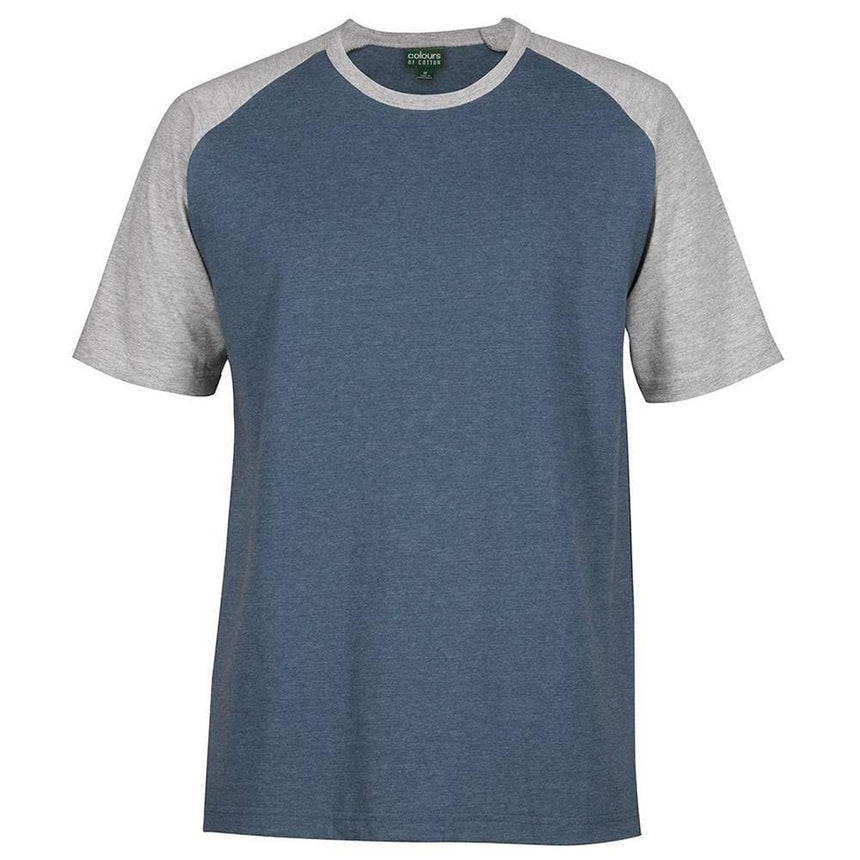 C of C Two Tone Tee T Shirts JB's Wear Denim Marle/13% Marle 2XS