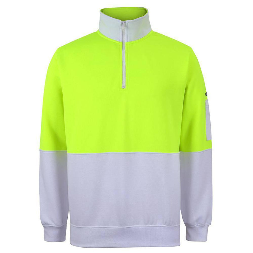 Hi Vis 1/2 Zip Fleecy Sweat Sweaters JB's Wear