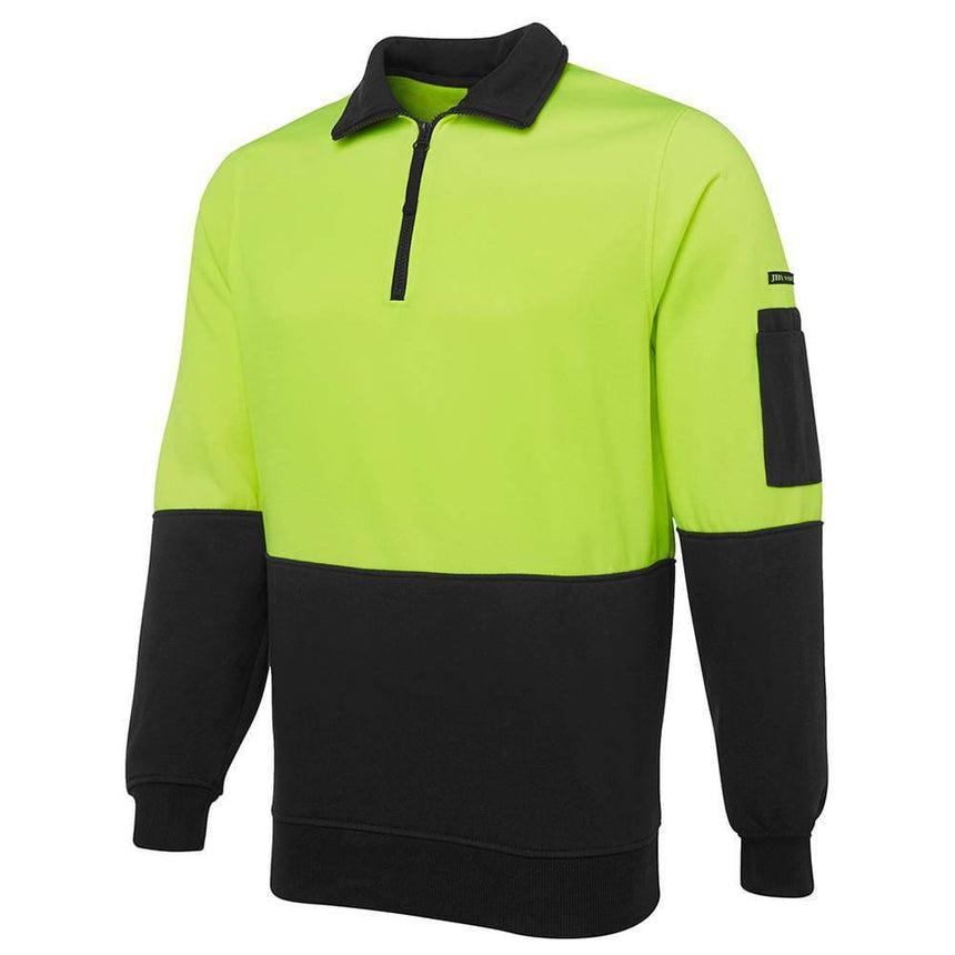 Hi Vis 1/2 Zip Fleecy Sweat Sweaters JB's Wear