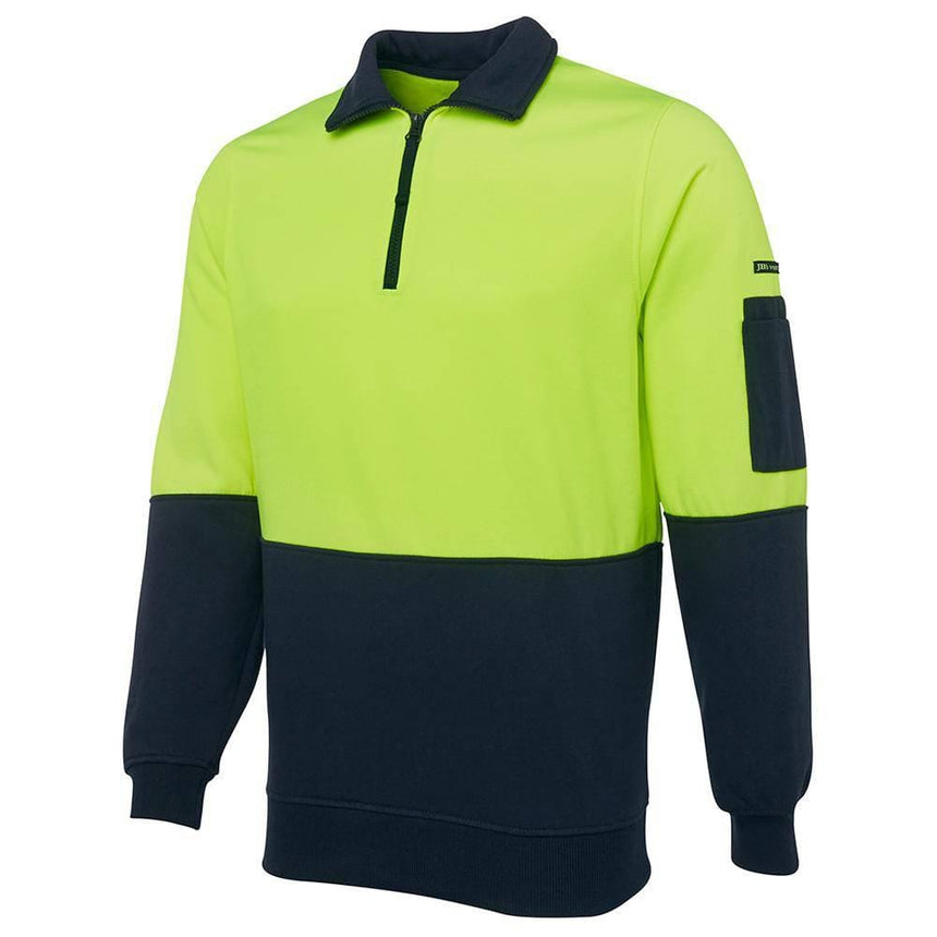 Hi Vis 1/2 Zip Fleecy Sweat Sweaters JB's Wear