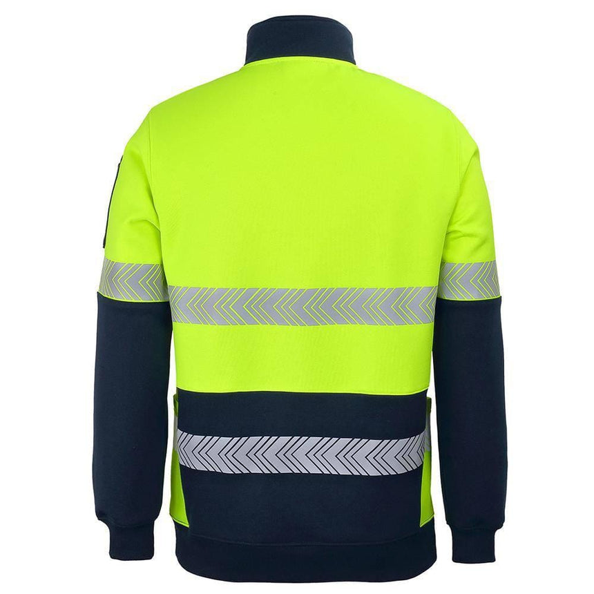 Hi Vis 330g 1/2 Zip Segmented Tape Fleece Hoodies JB's Wear