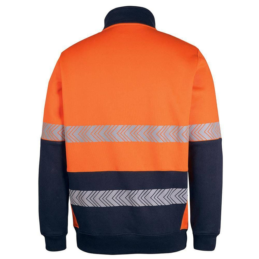 Hi Vis 330g 1/2 Zip Segmented Tape Fleece Hoodies JB's Wear
