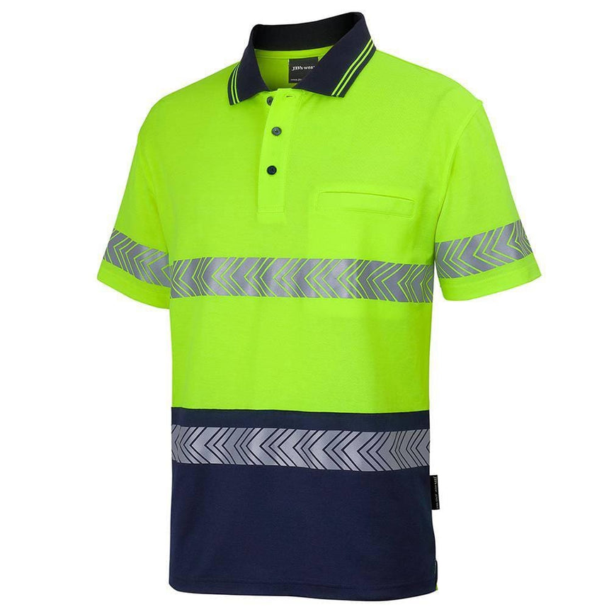 Hi Vis Cotto Short Sleeve Taped Polo Polos JB's Wear
