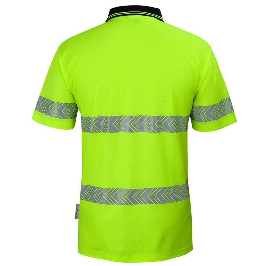 Hi Vis Cotto Short Sleeve Taped Polo Polos JB's Wear