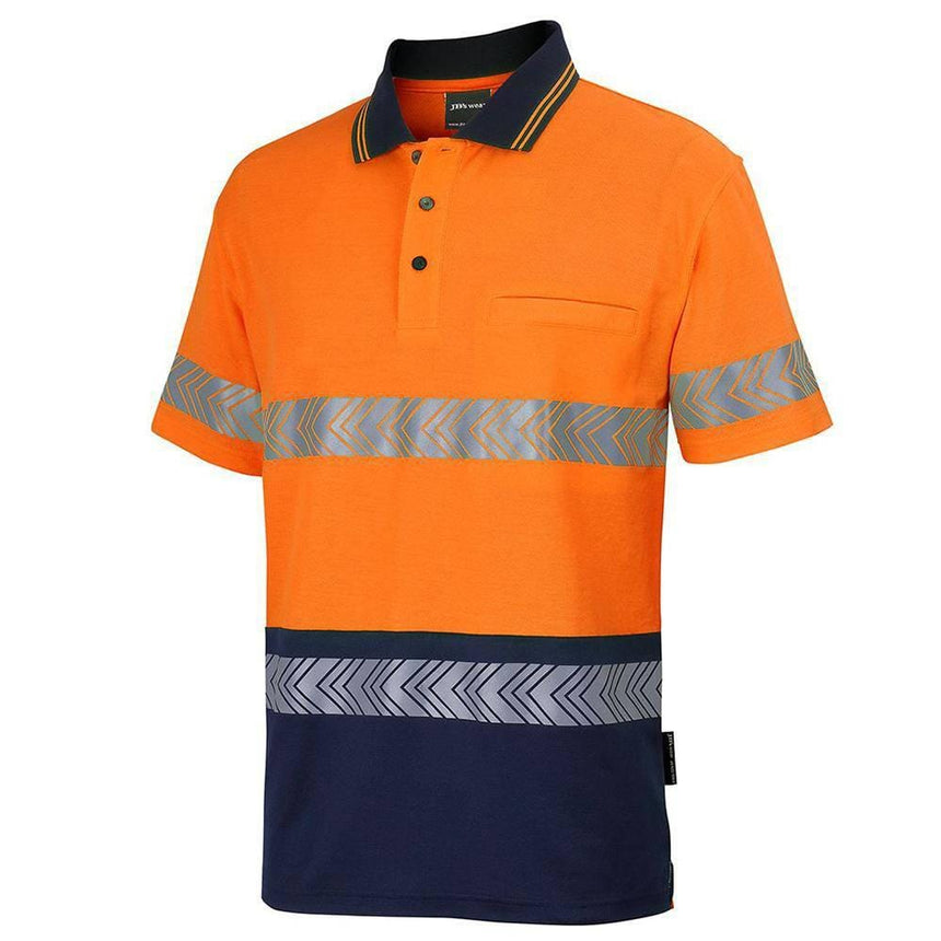 Hi Vis Cotto Short Sleeve Taped Polo Polos JB's Wear