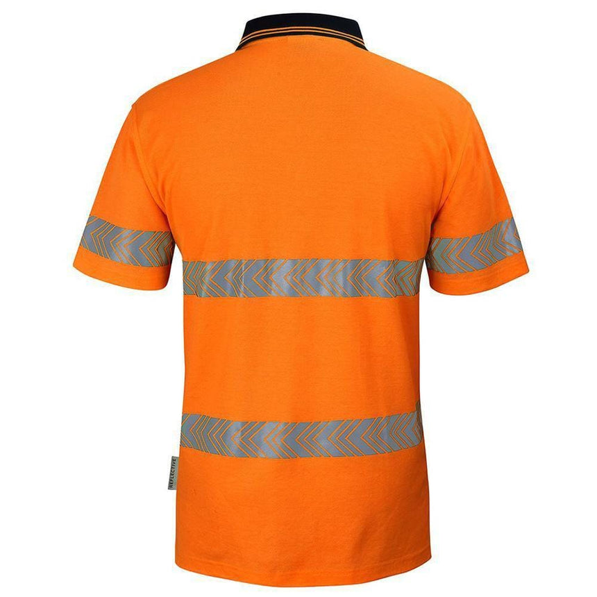Hi Vis Cotto Short Sleeve Taped Polo Polos JB's Wear