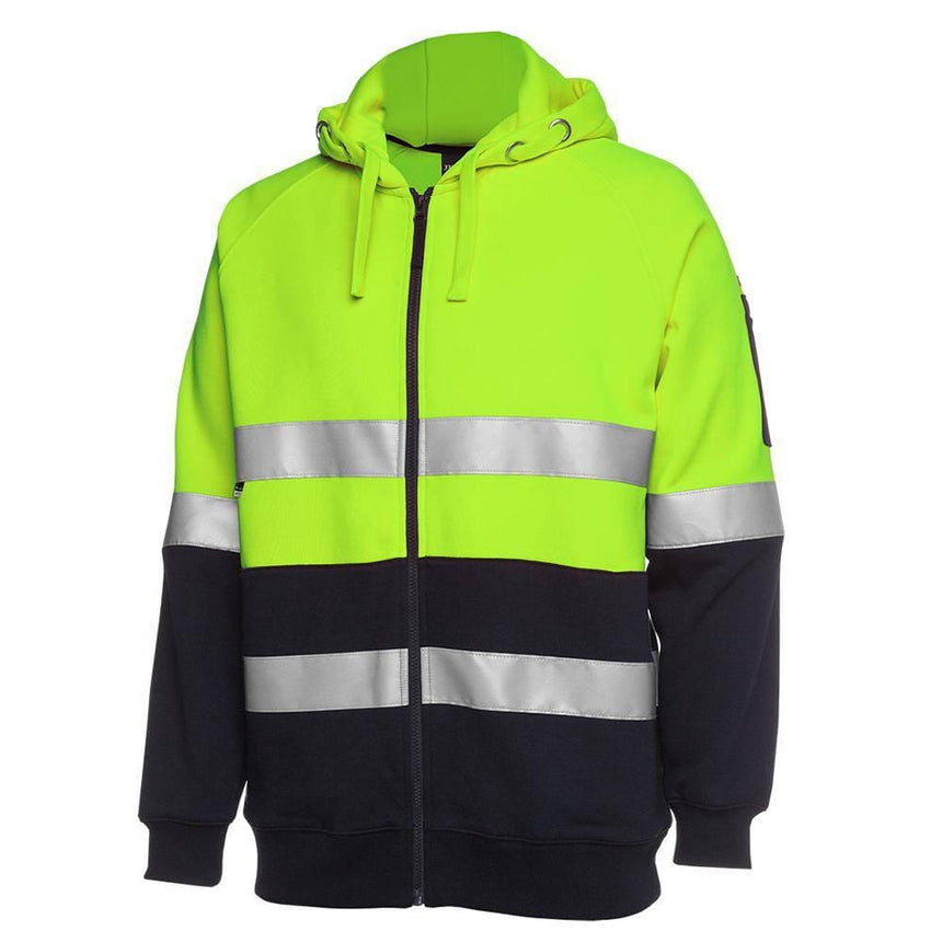 Hi Vis (D+N) Full Zip Fleecy Hoodie Hoodies JB's Wear
