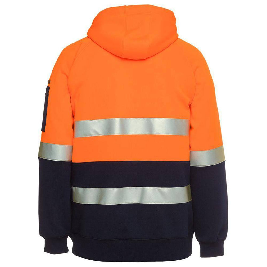 Hi Vis (D+N) Full Zip Fleecy Hoodie Hoodies JB's Wear