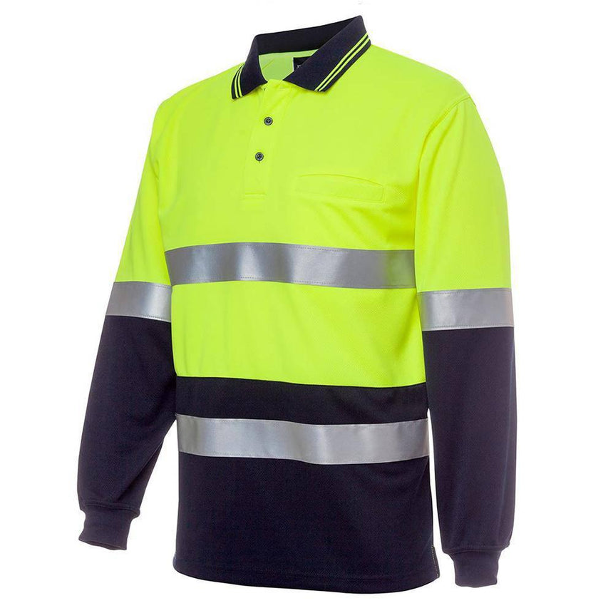 Hi Vis L/S (D+N) Cotton Back Polo Polos JB's Wear