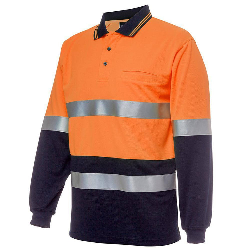 Hi Vis L/S (D+N) Cotton Back Polo Polos JB's Wear