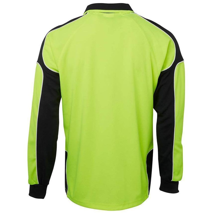 Hi Vis Long Sleeve Arm Panel Polo Polos JB's Wear