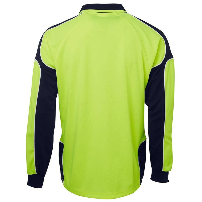 Hi Vis Long Sleeve Arm Panel Polo Polos JB's Wear