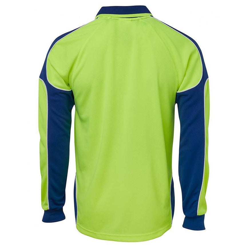 Hi Vis Long Sleeve Arm Panel Polo Polos JB's Wear