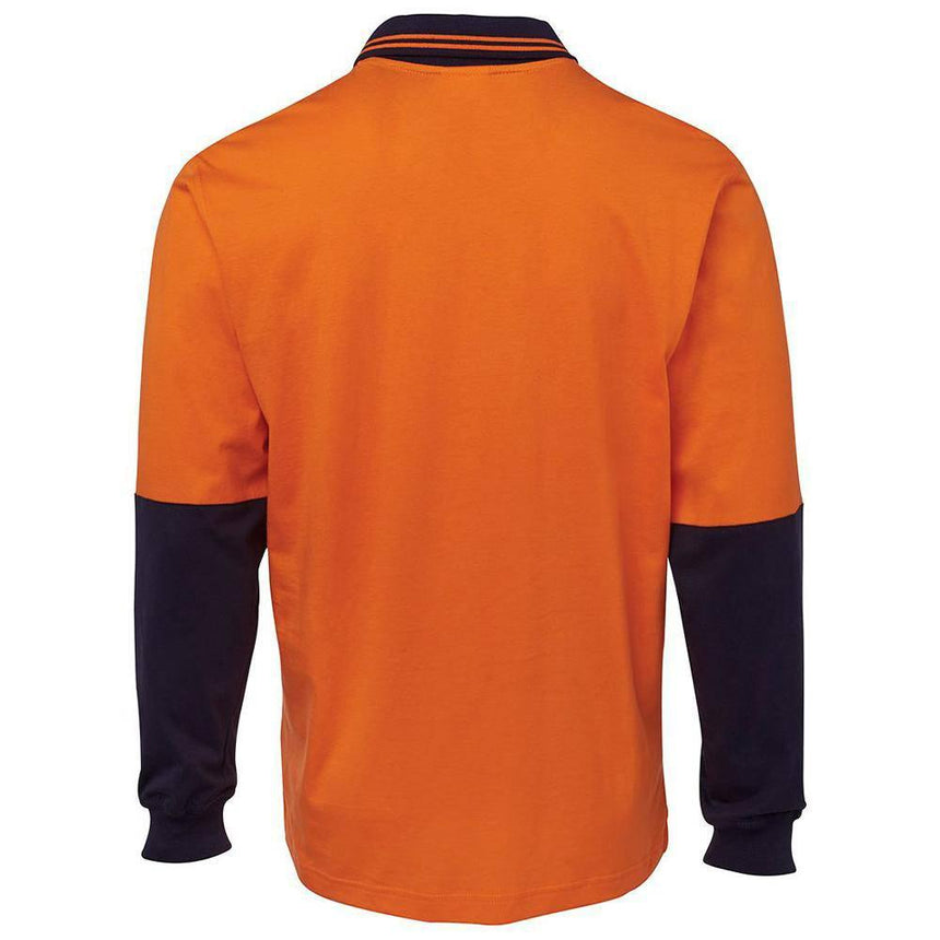 Hi Vis Long Sleeve Cotton Polo Polos JB's Wear