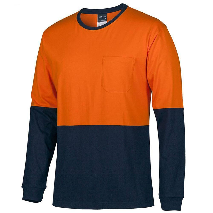 Hi Vis Long Sleeve Crew Neck T Shirt T Shirts JB's Wear