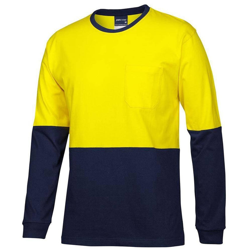 Hi Vis Long Sleeve Crew Neck T Shirt T Shirts JB's Wear