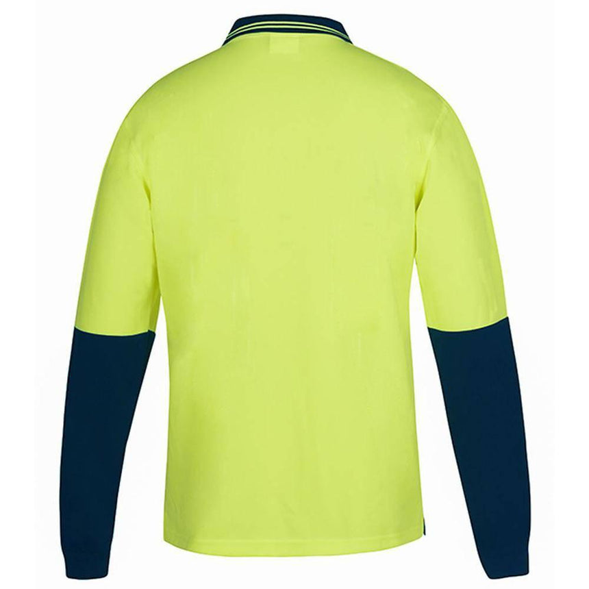 Hi Vis Long Sleeve Non Button Polo Polos JB's Wear