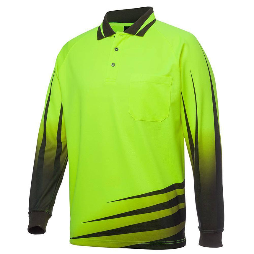 Hi Vis Long Sleeve Rippa Sub Polo Polos JB's Wear