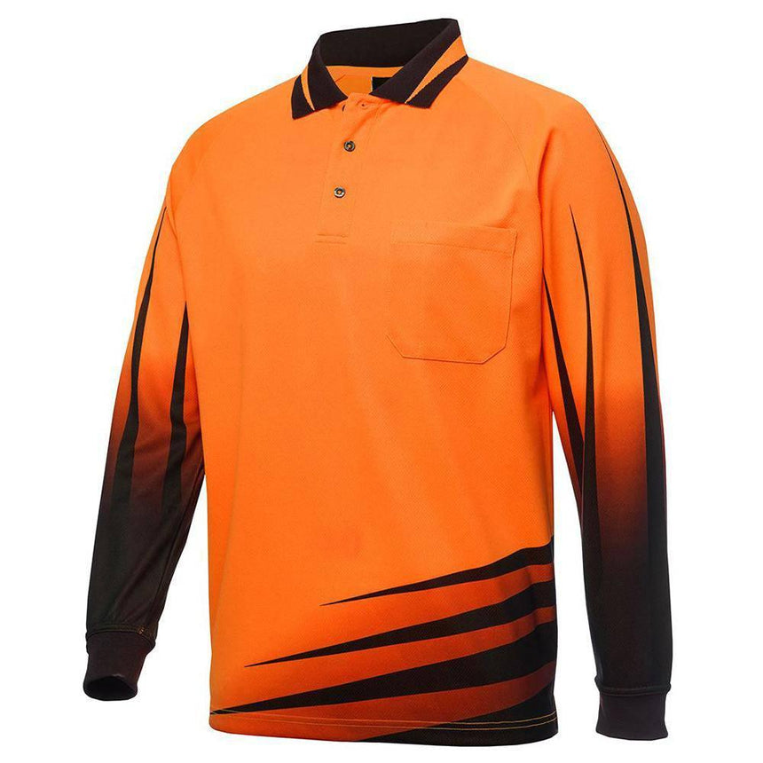 Hi Vis Long Sleeve Rippa Sub Polo Polos JB's Wear