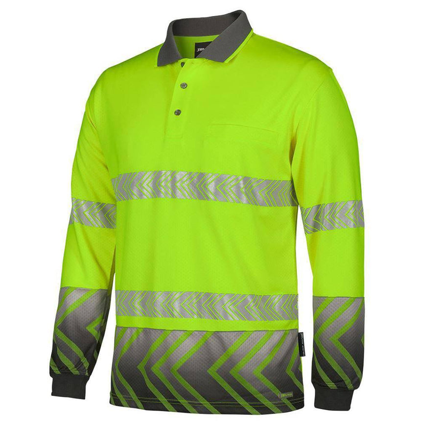 Hi Vis Long Sleeve Taped Polo Polos JB's Wear