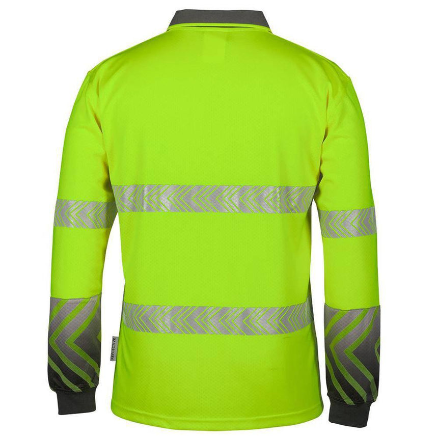 Hi Vis Long Sleeve Taped Polo Polos JB's Wear