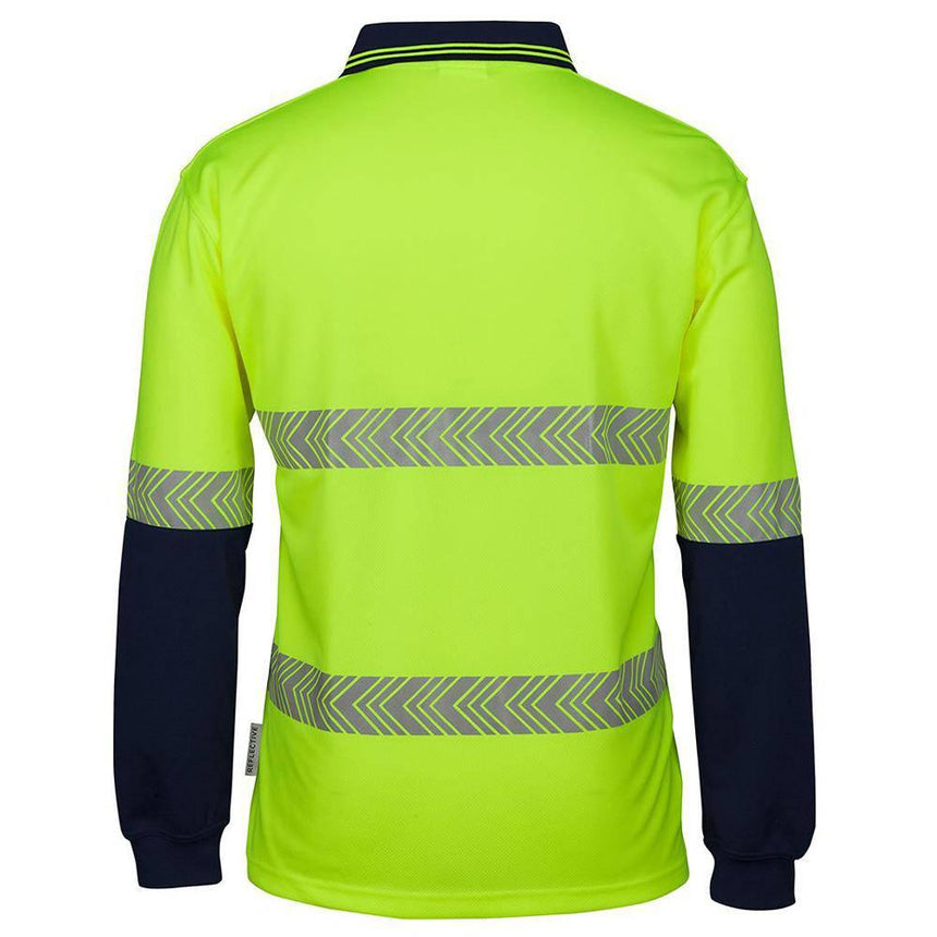 Hi Vis Long Sleeve Taped Polo Polos JB's Wear