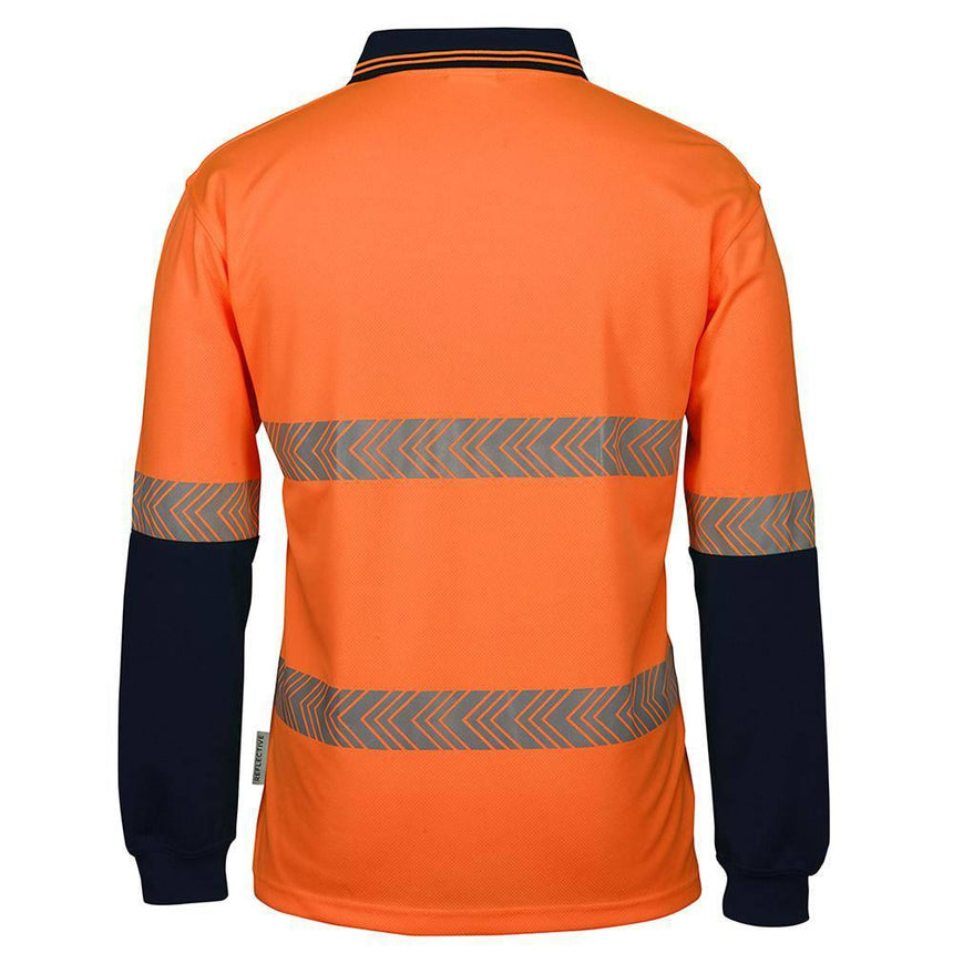 Hi Vis Long Sleeve Taped Polo Polos JB's Wear