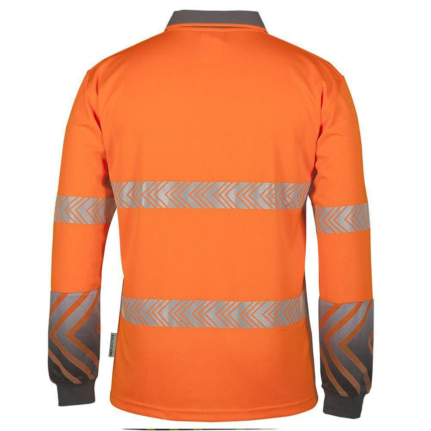 Hi Vis Long Sleeve Taped Polo Polos JB's Wear