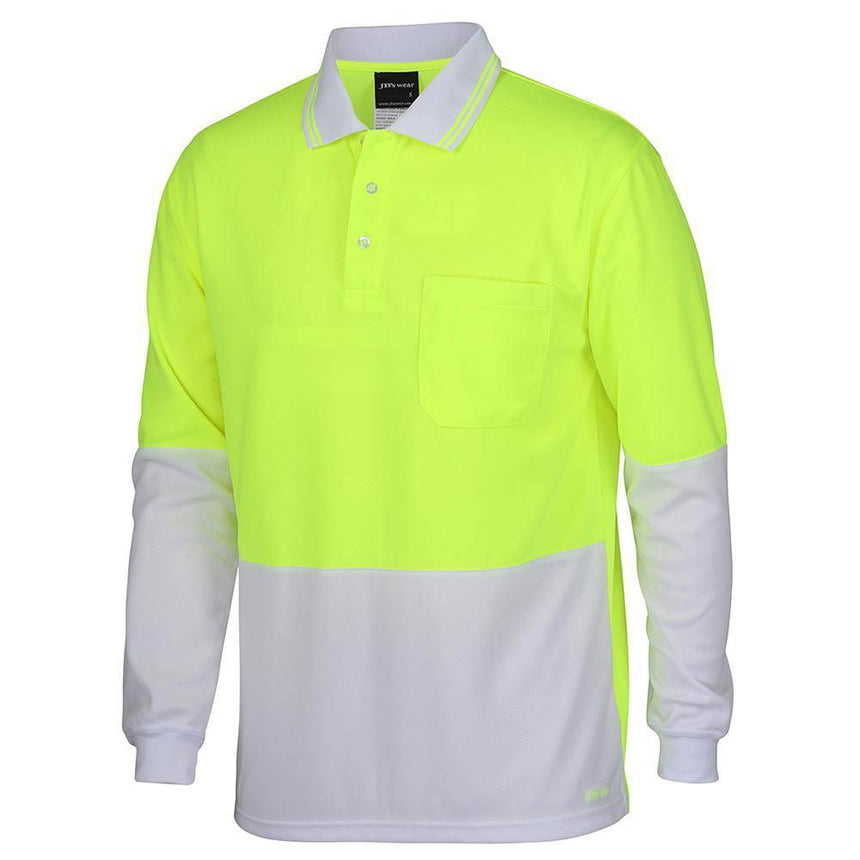 Hi Vis Long Sleeve Trad Polo Polos JB's Wear