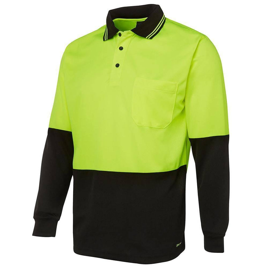 Hi Vis Long Sleeve Trad Polo Polos JB's Wear