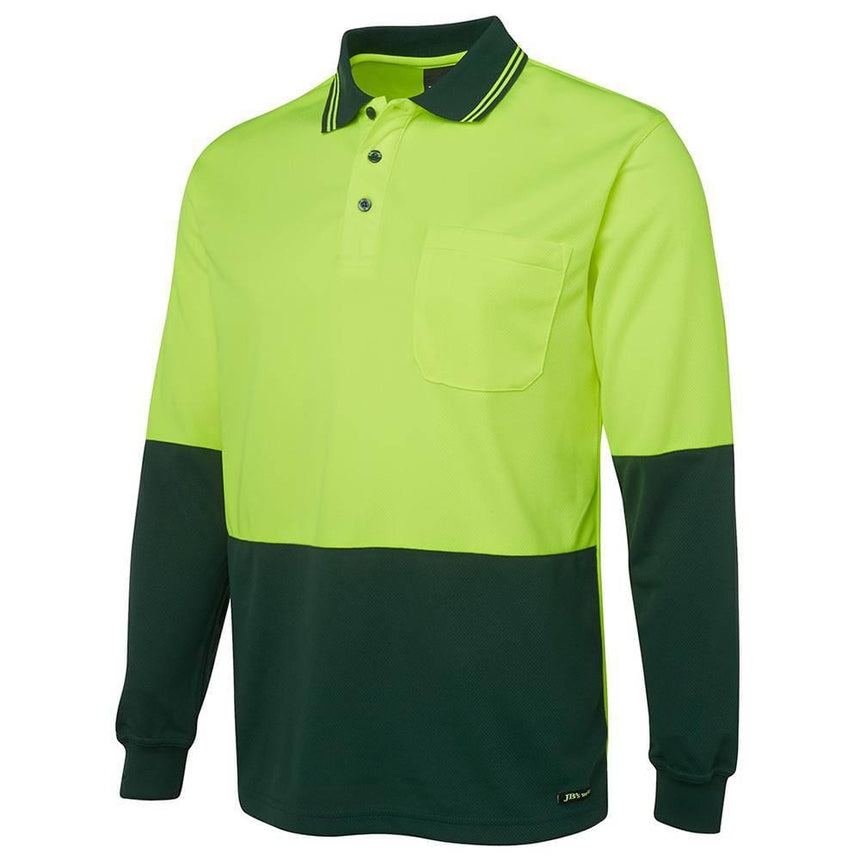 Hi Vis Long Sleeve Trad Polo Polos JB's Wear