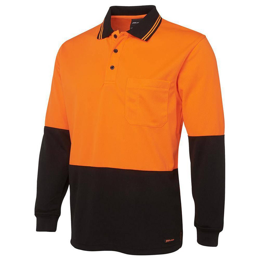 Hi Vis Long Sleeve Trad Polo Polos JB's Wear