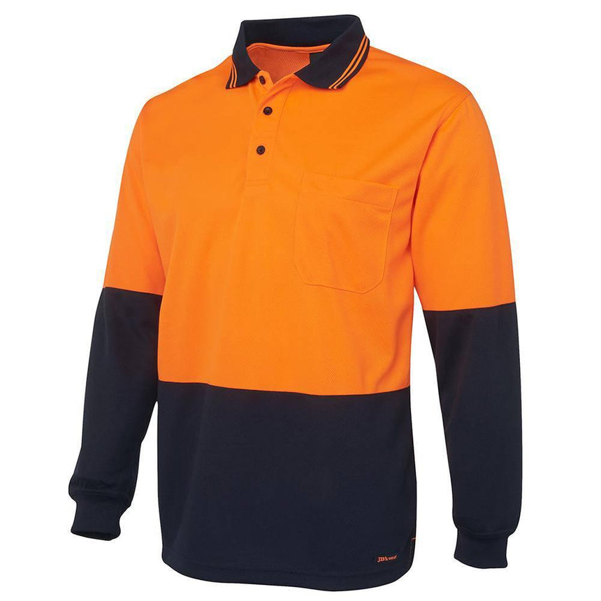 Hi Vis Long Sleeve Trad Polo Polos JB's Wear